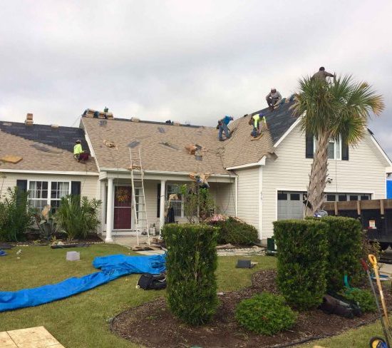 Roofing repair on home in wilmington nc
