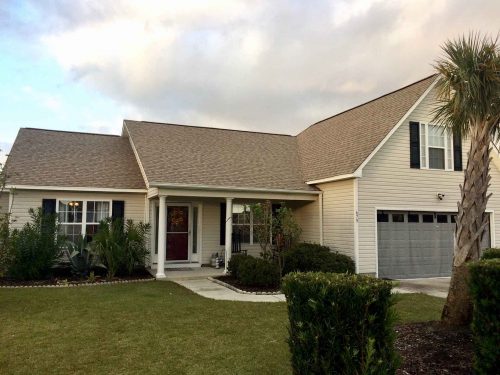 Completed roof after repair in wilmington